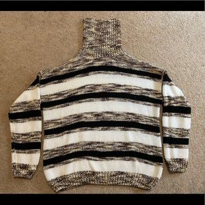 Striped turtleneck sweater